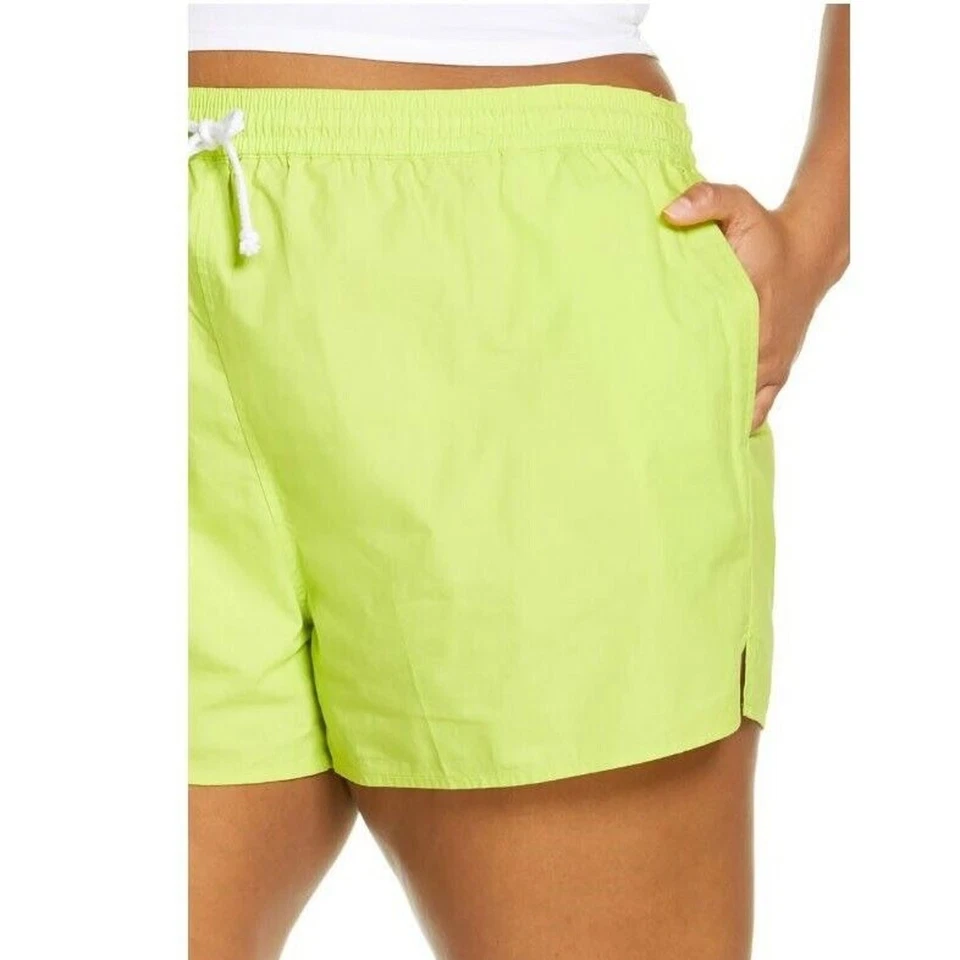 BP. Pantalones Cortos Deportivos Nordstrom Mujer Verde Algodón Tejido Cordón Talla Grande 3X Foto 4 de 4