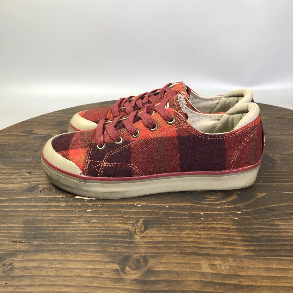 Zapatos informales Keen Coronado para mujer talla 7 rojos a cuadros de lana con cordones Foto 2 de 4