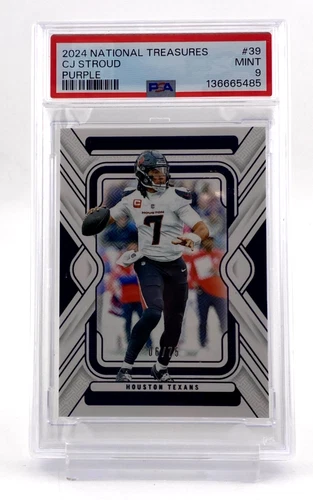2024 Panini National Treasures SP CJ Stroud Purple 06/75 PSA 9