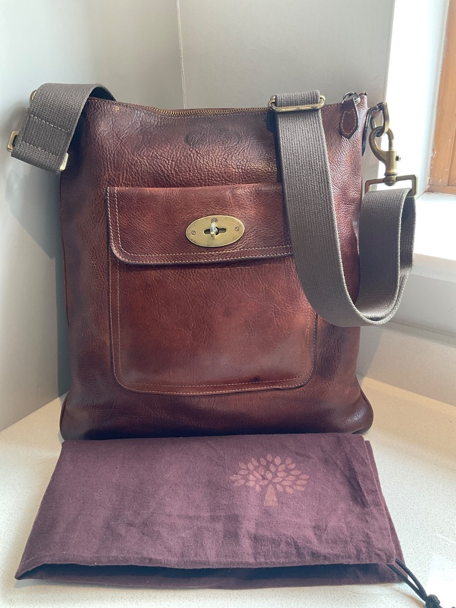 Vintage Mulberry oak brown NVT leather Seth shoulder crossbody