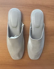 Zara Home Beige Leather Slippers (EU 40)