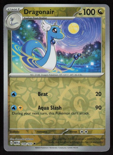 Dragonair 148/165 Reverse Holo: Scarlet & Violet 151 Pokemon TCG Near Mint