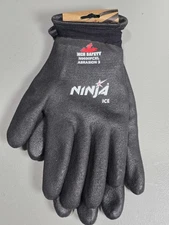 Mcr Safety N9690fcxl Coated Gloves, Acrylic Terry/Nylon Lining, Black, Xl 