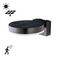 Led Solar AußEnleuchte Wandlampe Schwarz 6W 600Lm IP44 Warmweiß Bewegungsmelder