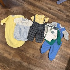 8-Piece Lot Vintage Baby Boy Clothes 12 Months 1990s Okie Dokie Carters FLAWS