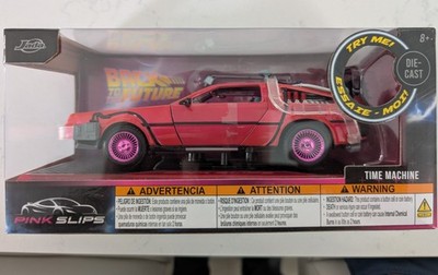 NEW Jada Pink Slips Back to the Future DeLorean Time Machine PINK CHASE 1/24