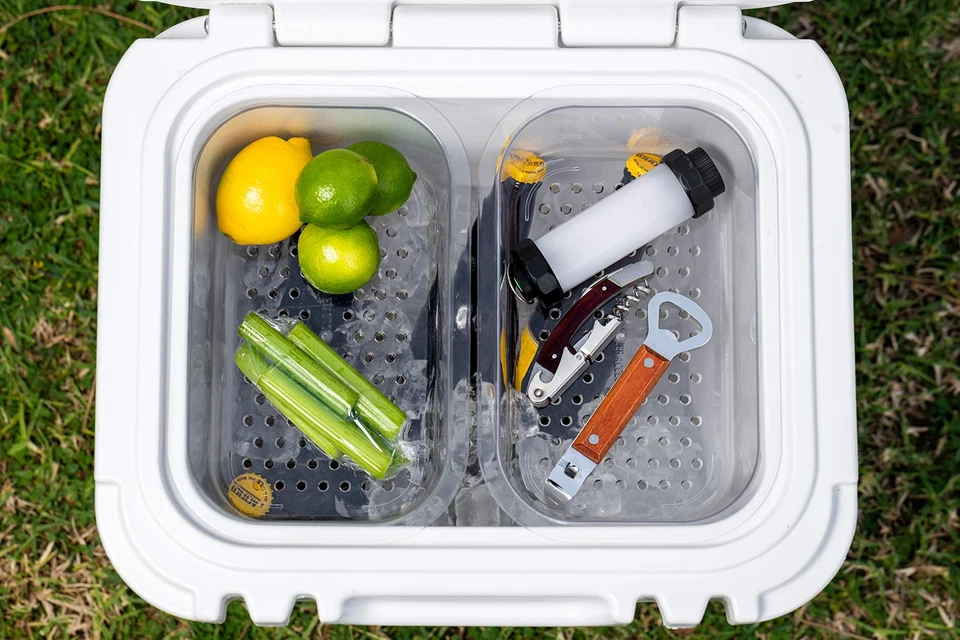 Paquete de 2 canastas refrigeradoras - Inserto enfriador Grippi compatible con Yeti Roadie 24 -... Foto 4 de 4