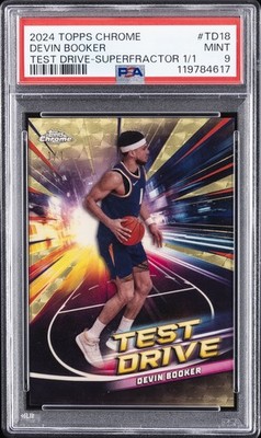 2024 TOPPS CHROME TEST DRIVE SUPERFRACTOR 1/1 #TD18 DEVIN BOOKER 1/1 PSA 9