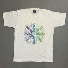 Vintage 1992 Chicago Puff Print Color Wheel T...