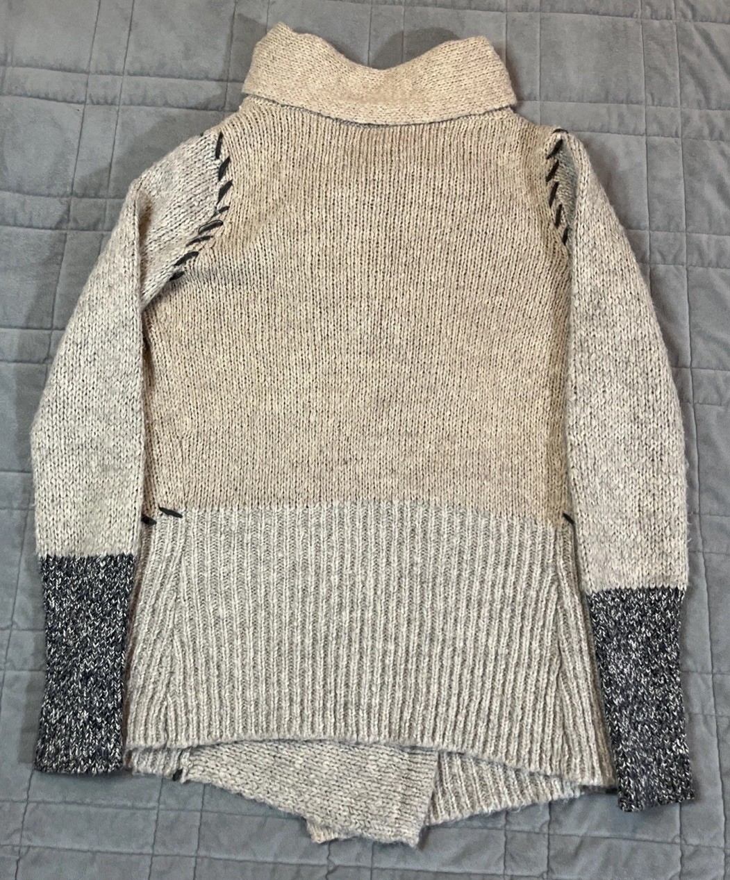 BKE Buckle Women’s Open Wool Patchwork Cardigan S… - image 6