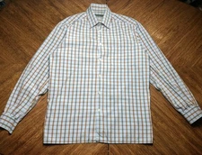 Ermenegildo Zegna Men’s Buttons Up Long Sleeve Shirt Size LRG 100% Cotton *Read*