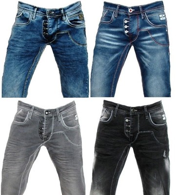 Designer Rusty Neal JeANs Hosen Ruben Kontrast Nähte W 29 30 31 32 33 34 36 38