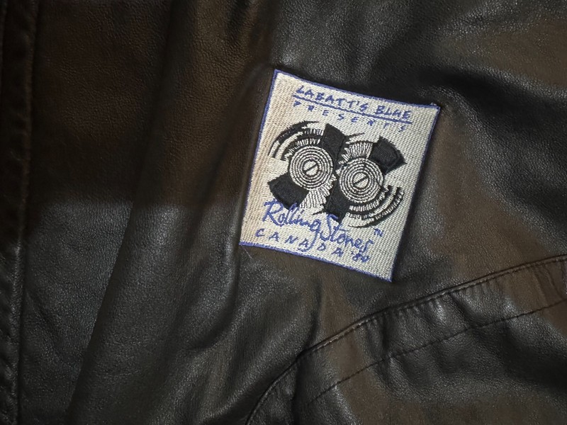 1989 Rolling Stones Steel Wheels Brokum Leather Jacket Labatt's Blue
