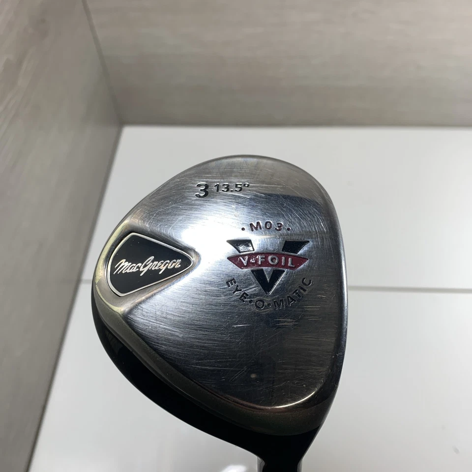 MacGregor M03 V-Foil Eye-O-Matic 3 Wood 13.5* RH Stiff Flex Graphite NICE! - Image 2 of 4