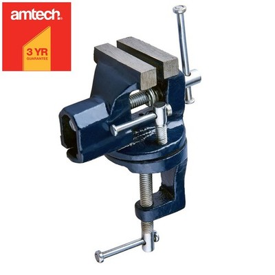 AMTECH  50mm MINI CLAMP ON BABY SCHRAUBSTOCK DREHFUSS TISCHPLATTE WERKBANK SCHREIBTISCH