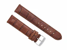 18MM LEATHER WATCH STRAP BAND FOR OMEGA SEAMASTER SPEEDMASTER MOON LIGHT BROWN