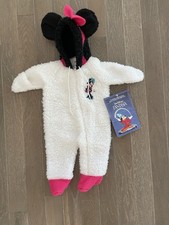 NWT Vintage Mickey  Friends Fleece Zip Up One Piece Outfit Size 9-18mo
