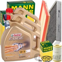 Mann INSPEKTIONSPAKET+10L Castrol 5W-30 ÖL Passend FüR Mercedes Vito 190-258PS