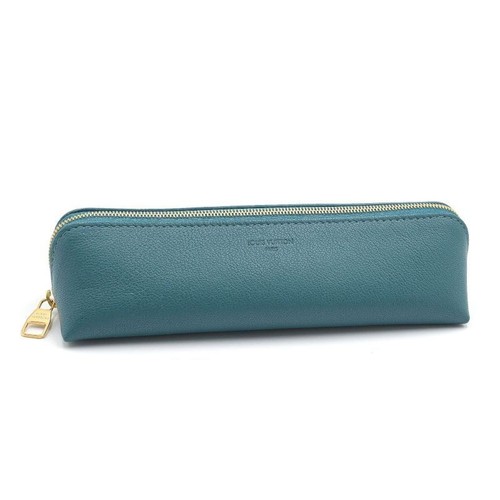 Louis Vuitton Truth Elizabeth Nomad Leather Peacock Blue Pen Case ...