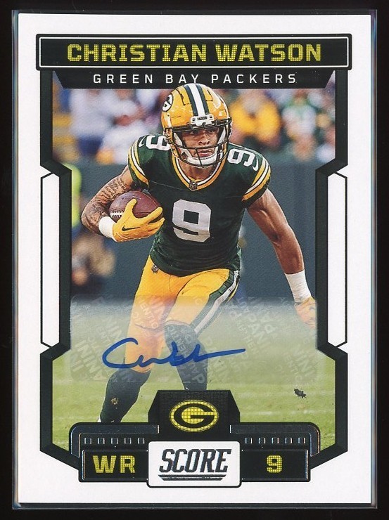 2022 Score Christian Watson RC Auto - Packers