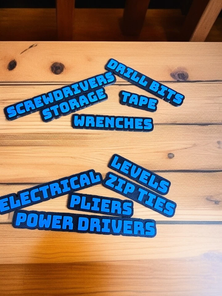 Personalized Toolbox Magnetic Labels (10 Pack) – 3D Printed Tool Drawer Organize - Image 3 of 4