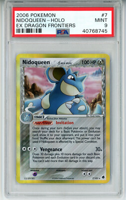 2006 POKEMON EX DRAGON FRONTIERS NIDOQUEEN #7 RÉVERSE HOLO PSA 9 MINT ...