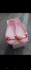 Ted Baker Light Pink Bow Jelly Slip On Pumps Summer Shoes Sandles Size 3