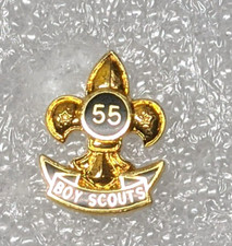 55 Year Volunteer Service Award Gold Fleur des Lis Boy Scout Larger Version  Y55