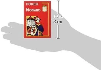 Modiano Texas Poker Hold Em' Jumbo Index Playing Cards Red MOD5464 - Picture 2 of 3