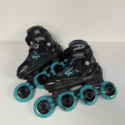 Roces Moody Junior Inline Skates Schwarz / Blau Größe UK 3-6 Originalverpackt Neu 