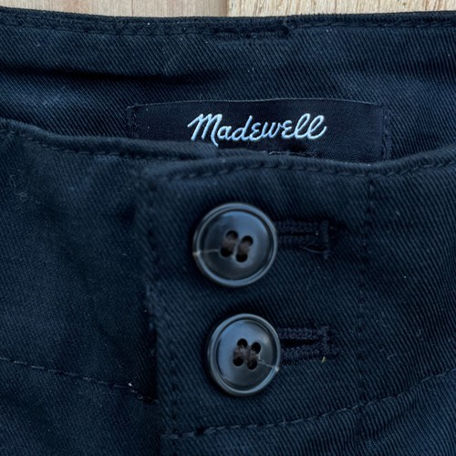 MADEWELL HIGH RISE WIDE LEG PLEATED WOMEN’S PROFESSIONAL DRESS PANTS sz 2 Black - Picture 3 of 14
