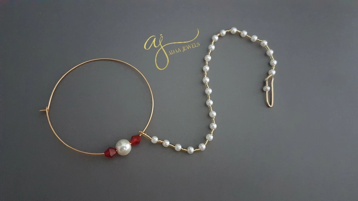 Simple nath design shop in gold