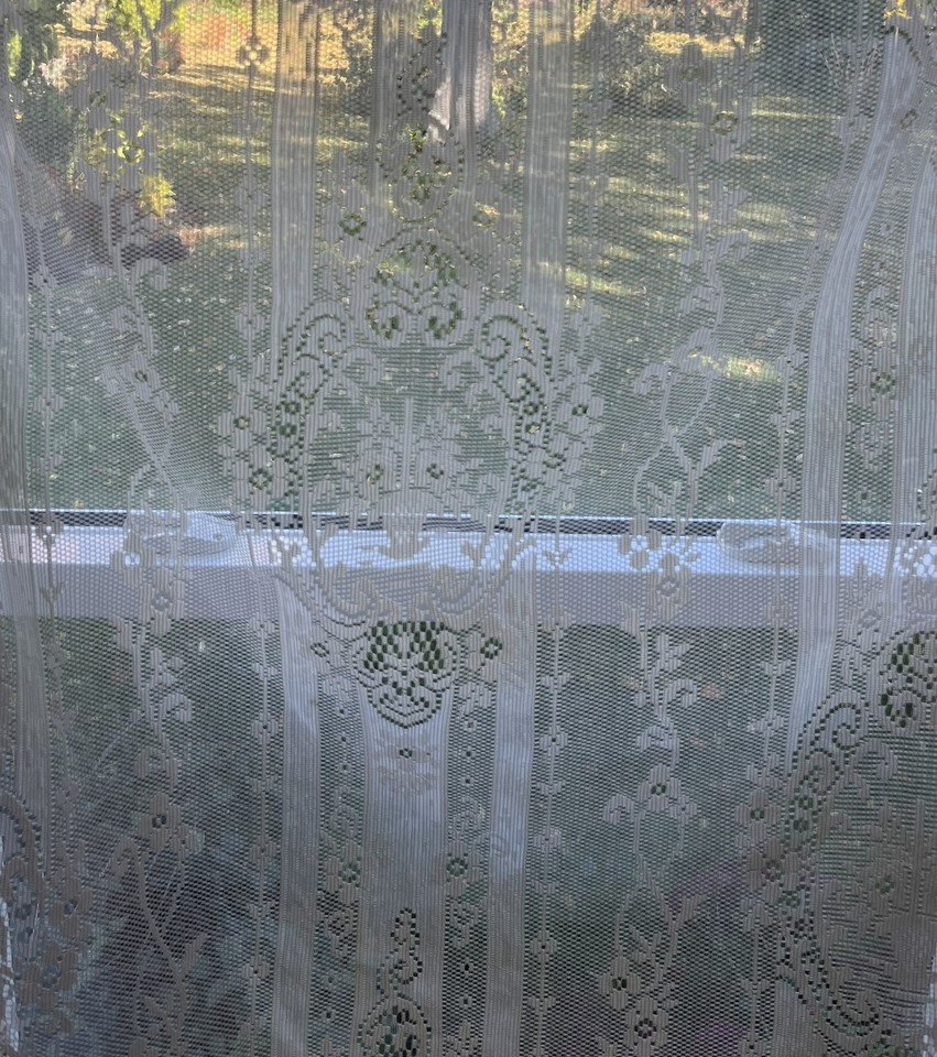 6 Vintage Window Valance Curtain Shabby Cottage Candlelight Lace Floral