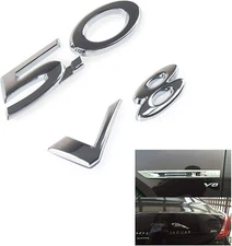 5.0 V8 Emblems Engine Nameplate Badge Stickers Suitable for XJ XJL XF XE Type 