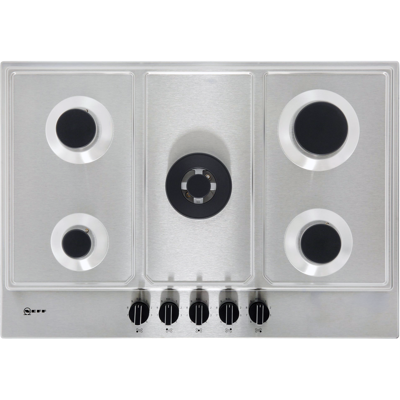 NEFF T27DS59N0 N70 Built In 75cm 5 Burners Stainless Steel Gas Hob