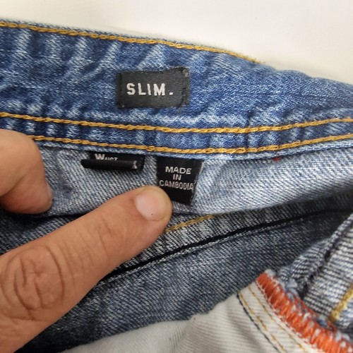 Superdry Mens Shorts 34 Blue Denim Officer Slim Shorts Vintage 141 - Picture 14 of 18