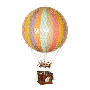 Hot Air Balloon Model Pastel Rainbow Striped 13" Hanging ...