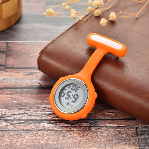 Silicone Digital Nurse Watch Fob Watch Pin-on Brooch Lapel Hanging Pockect Watch - Picture 5 of 14