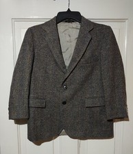 Giovanni Bellini Wool Gray Herringbone Wool Women's Coat Made in USA! Blazer
