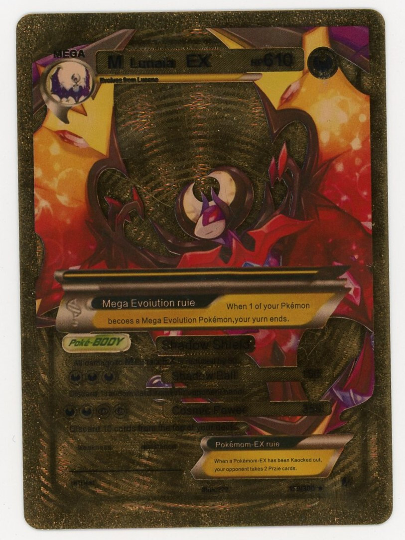 M Lunaia EX HP610 Gold Foil Pokemon Card | eBay