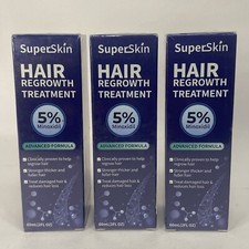 3 x Superskin Hair Regrowth Treatment - 5 Minoxidil EXP: 12/2026