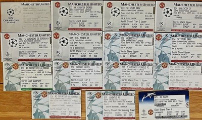 MANCHESTER UNITED CHAMPIONS LEAGUE HEIMTICKETS 1998 BIS 2005 SIE WÄHLEN