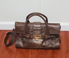 JIMMY CHOO Rosalie Python Embossed Handbag