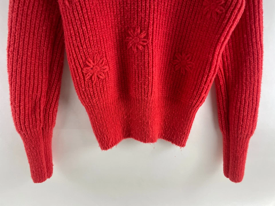 Suéter Sonoma, Para Mujer Talla Pequeña, Naranja, Rojo, Floral, Pullover Foto 4 de 4