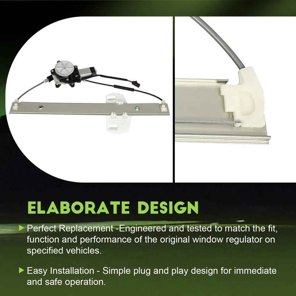 Driver traseiro esquerdo Jeep Wrangler 2007-2017 com regulador de janela de energia do motor - Imagem 4 de 4