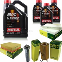 MANN-FILTER Inspektionspaket 8L Motul 5W-30 8100 X-Clean+ FüR Bmw 5Er 540I 535I