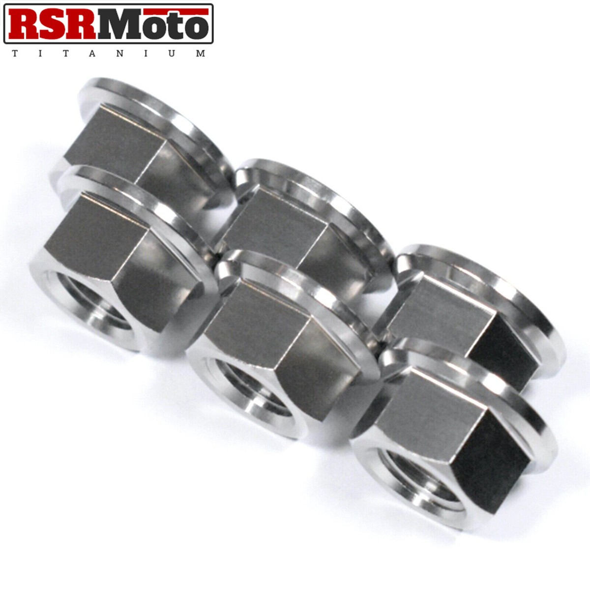 Kawasaki ZX12R ZX-12R Titanium Rear Sprocket Nuts, 2000-2006