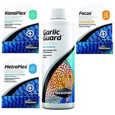 Aquarium Treatment Bundle Garlic Guard Metroplex Kanaplex Focus 500ml 5g