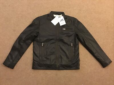 Selected Iconic klassische Lederjacke schwarz in Herren Größe L BRANDNEU