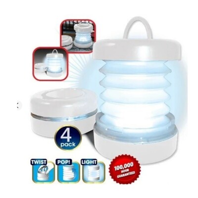 4 MINI LATERNEN LAMPEN LICHT 5 LED TASCHENLAMPE LATERNE INNEN AUSSEN CAMPING